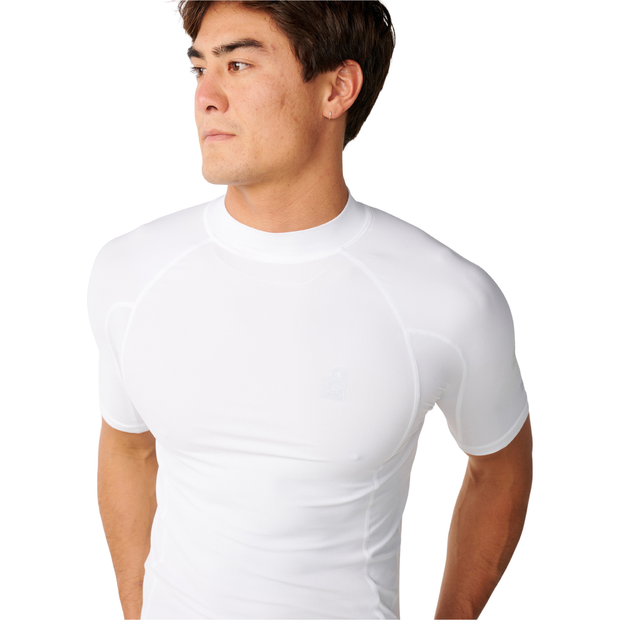 2026 Rip Curl Mens S-Series UPF Perf Short Sleeve Rash Vest 18EMRV - White